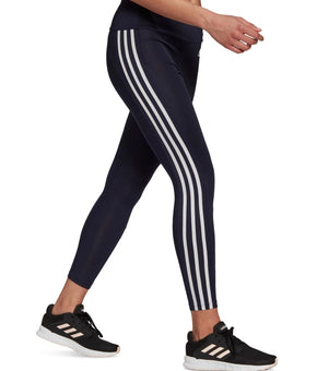 Women's adidas 3-Stripe Ankle Leggings Navy Blue Size S