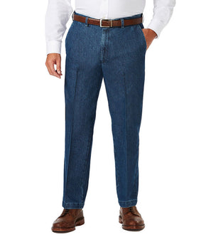 Haggar Men's Big & Tall Denim Pants Jeans Stonewash Blue Size 44 X 30