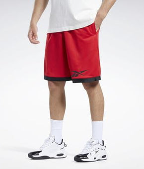 REEBOK Mens Regular fit Casual Mesh Basketball Shorts Size L Red