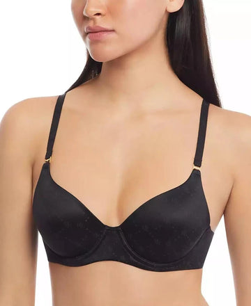 Lauren Ralph Lauren Repeat-Logo T-shirt Bra, 4L0016 Black Size 40C MSRP $58