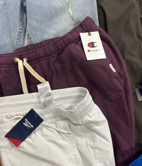 Men's Clothing Bottoms Wholesale Lot, POLO RALPH LAUREN, REEBOK, PGA TOUR, CHAMPION and more, 9 items, Shelf Pulls, MSRP $548