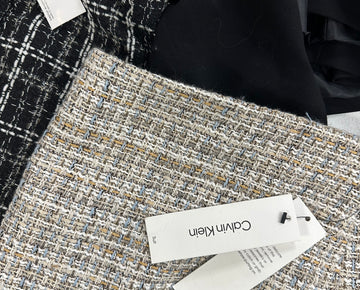 Women's Clothing Blazer, Skirt Wholesale Lot, CALVIN KLEIN, KARL LAGERFELD, NY COLLECTION and more, 5 items, Shelf Pulls, MSRP $570