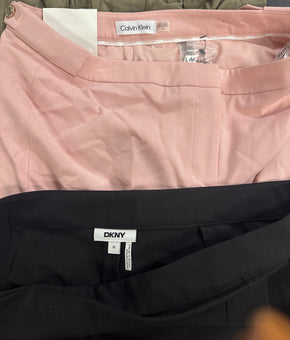 Women's Clothing Pants Wholesale Lot, DKNY, CALVIN KLEIN, and BAR III, 7 Items, Shelf Pulls, MSRP $613