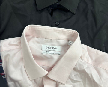 Men's Clothing Dress Shirts Wholesale Lot, BEN SHERMAN, CALVIN KLEIN, DKNY, TAYION and more, 8 Items, Shelf Pulls, MSRP $631