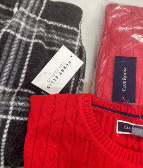 Men's Clothing Winter Lot Wholesale Lot, PERRY ELLIS, ALFANI, CLUB ROOM, 6 items, Shelf Pulls, MSRP $516