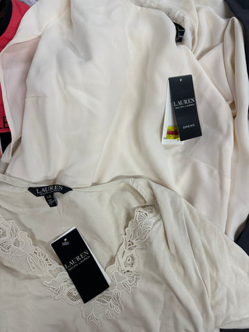 Women's Clothing Assorted Wholesale Lot, POLO RALPH LAUREN, FREE PEOPLE, NORTH FACE, SPYDER, GUESS and more, 11 items, CUSTOMER RETURNS, MSRP $1,104