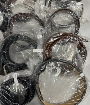 Men's Belt Wholesale Lot, RYAN SEACREST, TOMMY HILFIGER, PERRY ELLIS, CLUB ROOM, GEOFFREY BEENE and more, 25 items, CUSTOMER RETURNS & SALVAGE