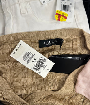Women's Clothing Assorted Wholesale Lot, JOE'S JEANS, UNDER ARMOUR, POLO RALPH LAUREN, DKNY, FREE PEOPLE, NIKE and more, 14 items, CUSTOMER RETURNS
