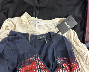Women's Clothing Assorted Wholesale Lot, FRAME, RAG & BONE, HUDSON, JOE'S JEANS, CALVIN KLEIN, AMERICAN APPAREL and more, 14 items, Shelf Pulls, MSRP $1,592