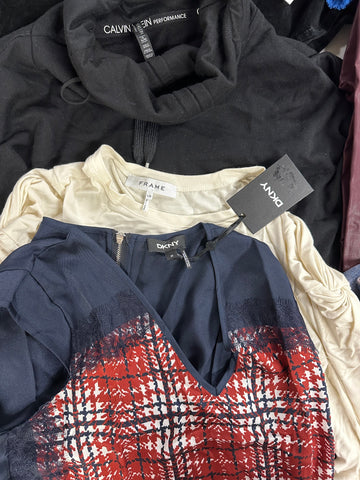 Women's Clothing Assorted Wholesale Lot, FRAME, RAG & BONE, HUDSON, JOE'S JEANS, CALVIN KLEIN, AMERICAN APPAREL and more, 14 items, Shelf Pulls, MSRP $1,592