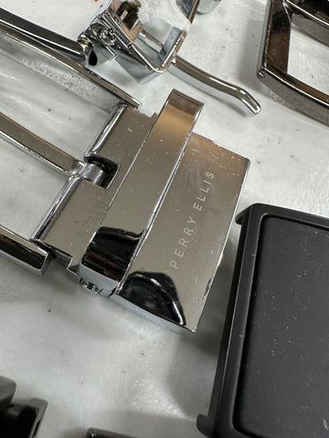 Men's Belt Buckles Wholesale Lot, PERRY ELLIS, CALVIN KLEIN, POLO RALPH LAUREN, TASO ELBA and more, 78 Buckles, CUSTOMER RETURNS