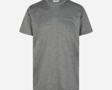 Columbia Men Regular fit Short Sleeve T-Shirt Shirt Size L Grey Moisture Wicking