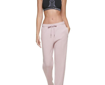 Calvin Klein Performance Ribbed Track Pants Size M Pink MSRP $80
