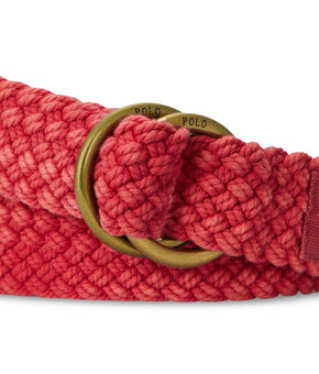 Polo Ralph Lauren Men's Braided Cotton Belt Red Size L MSRP $60