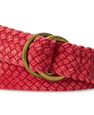 Polo Ralph Lauren Men's Braided Cotton Belt Red Size L MSRP $60