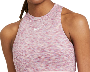 NIKE PRO Womens Purple Stretch Moisture Wicking Cropped Sleeveless Tank Top XL
