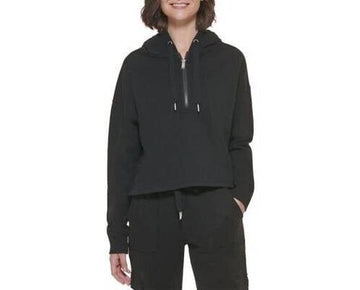 Calvin Klein Performance Women Zip High-Low Hoodie Black Size M MSRP $60