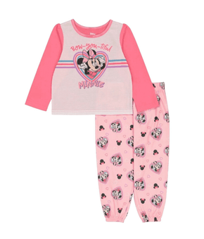Disney Junior Minnie Mouse AME 2-Piece Pajama Set, Pink, Size 4T