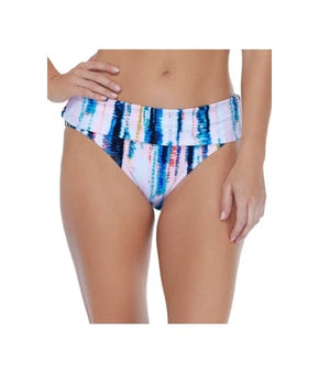 Island Escape Bikini Bottom Size 14 Multicolor Tie Dye Hipster Swimwear Lined