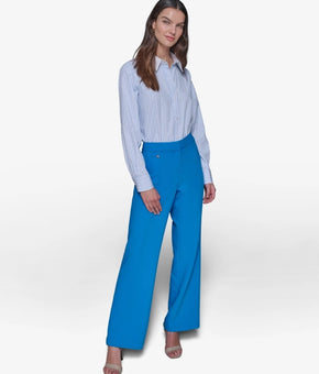 KARL LAGERFELD PARIS Women's Straight-Leg Pants Blue Size 2 MSRP $109