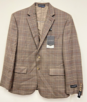 Lauren Ralph Lauren Men Ultraflex Classic-Fit Wool Blazer Brown SZ 40S MSRP $460