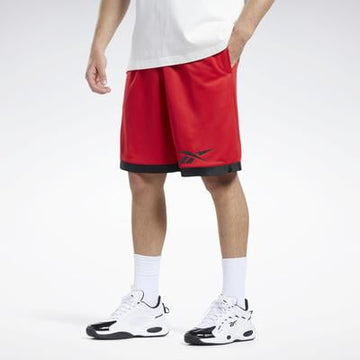 REEBOK Mens Regular fit Casual Mesh Basketball Shorts XXL Red