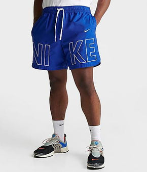 Nike Mens Relaxed fit Drawstring Shorts Large / 6 Blue Solid