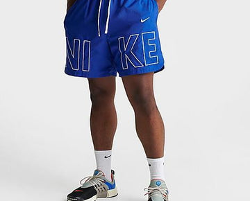 Nike Mens Relaxed fit Drawstring Shorts Large / 6 Blue Solid