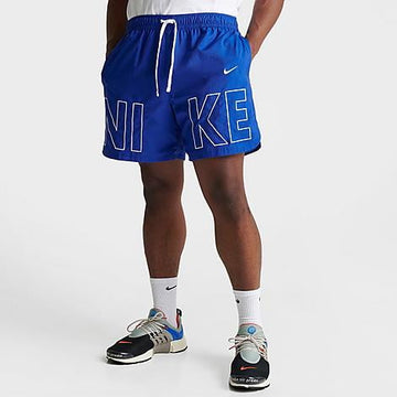 Nike Mens Relaxed fit Drawstring Shorts Large / 6 Blue Solid