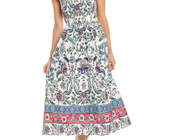 Anne Klein womens Smocked Midi Dress, Size L