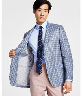 Lauren Ralph Lauren Mens Linen Plaid Sportcoat Blue Size 38S