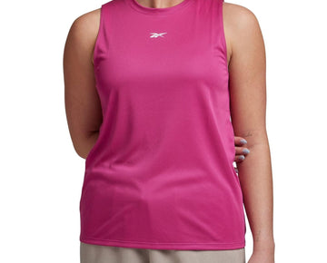 Reebok Womens Identity Performance Muscle Tank Top, Pink, Size L