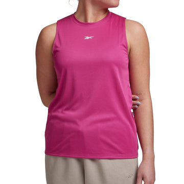 Reebok Womens Identity Performance Muscle Tank Top, Pink, Size L