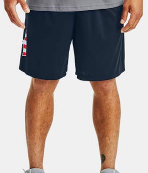 Under Armour Men's UA Freedom Tech Big Flag Logo Shorts 1359349-408 Academy