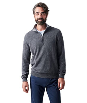 Faherty Jackson 1/4 Zip Sweater Charcoal Heather Gray Size 2XL
