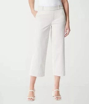 Gloria Vanderbilt Shape-Effect Wide-Leg Cropped Pull-On Jeans Gray Size 16