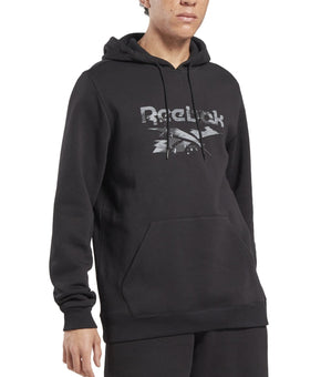 Reebok Men's Camo Logo Graphic Hoodie Black Size L MSRP $60