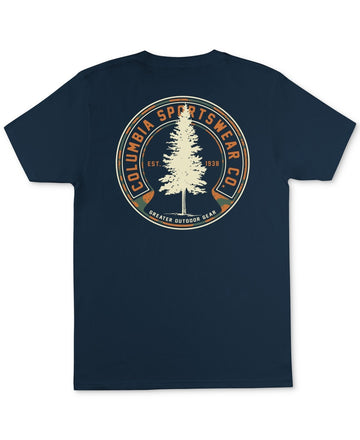 Columbia Men's Logo Graphic T-Shirt Navy Blue Size S MSRP $28