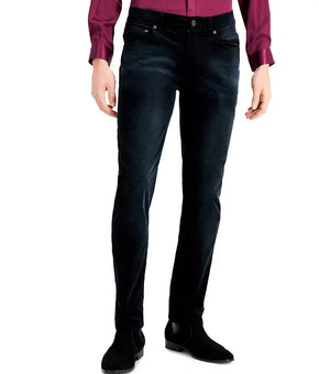 INC International Concepts Mens Slim, Straight Pants Suede Black Size 32W $80