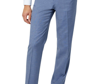 Sean John Mens Classic Fit Flat Front Suit Pants Blue Size 40x30