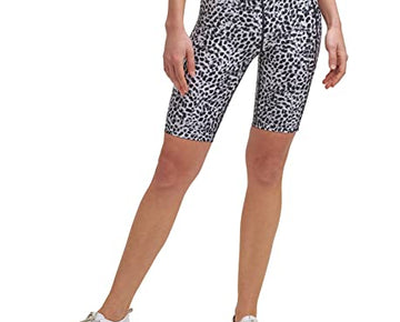 Calvin Klein Performance High-Waist Bike Shorts (X-Small, Feline Black)