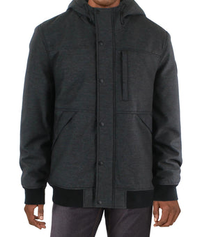 Levi Strauss & Co. Mens Sherpa Lined Hooded Soft Shell Jacket Black Size XL