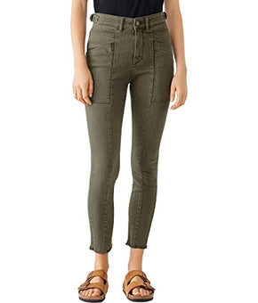 DL1961 Womens Camellia Denim Mid Rise Ankle Jeans Green Size 30