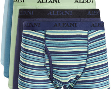 Alfani Mens 5PK Moisture Wicking Boxer Briefs Green Blue Size S