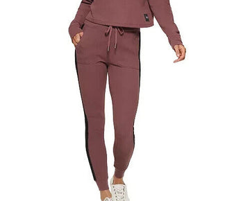 Calvin Klein Womens Logo-Tape Thermal High-Waist Leggings Purple Size L MSRP $60