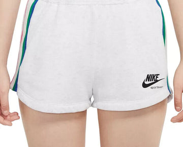 NIKE Women's Sportswear Heritage Fleece Shorts Gray Size XL MSRP $45