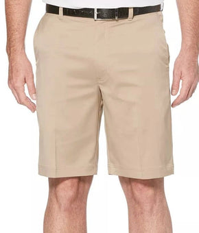 PGA TOUR stretch GOLF Flat Front Active Waistband 9" Shorts Beige Size 42 $65