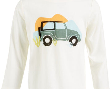 First Impressions Toddler Boys Adventure Car Cotton T-Shirt Ivory Size 3T