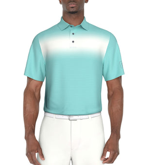 Pga Tour Mens Regular fit Short Sleeve Polo Shirt Large Blue White