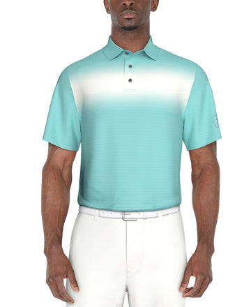 Pga Tour Men Athletic fit Short Sleeve Polo Shirt Size M Blue